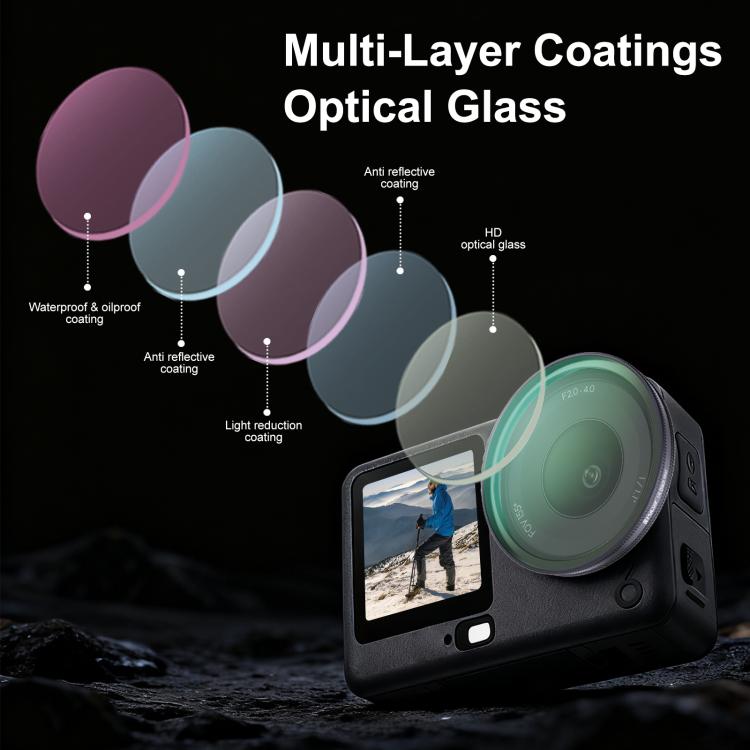 Filtro de lente PULUZ Black Mist de 1/4 para la cámara de acción DJI Osmo Action 6, Black Mist 1/4