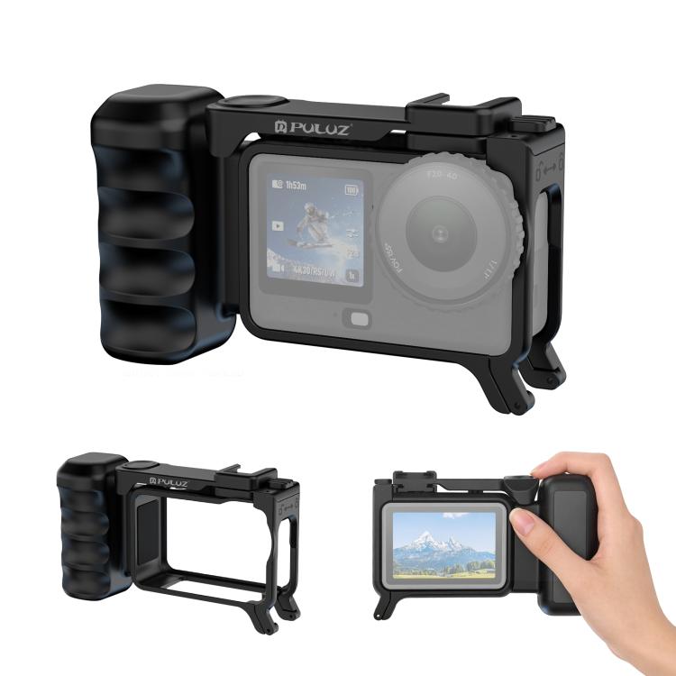 Empuñadura ergonómica PULUZ para fotografía callejera con marco tipo jaula y zapata fría para DJI Osmo Action 6, Street Photography Handle