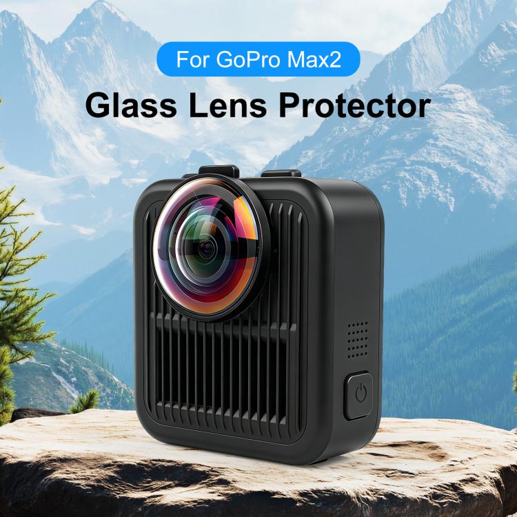 Cubierta protectora de lente de cristal templado óptico PULUZ para GoPro MAX2, Glass Lens Guard