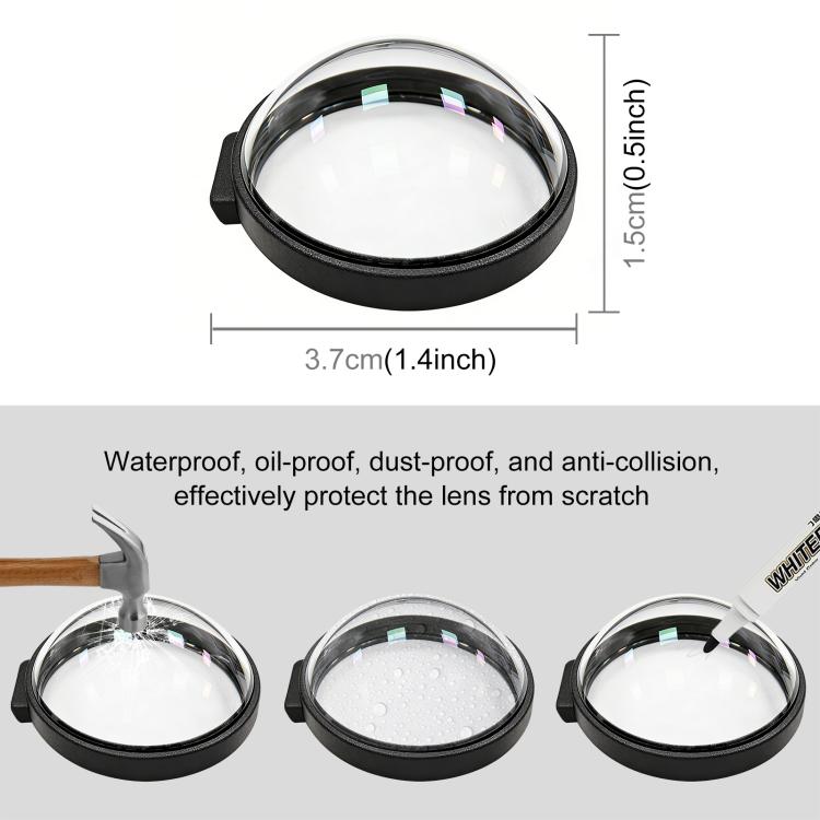Cubierta protectora de lente de cristal templado óptico PULUZ para GoPro MAX2, Glass Lens Guard
