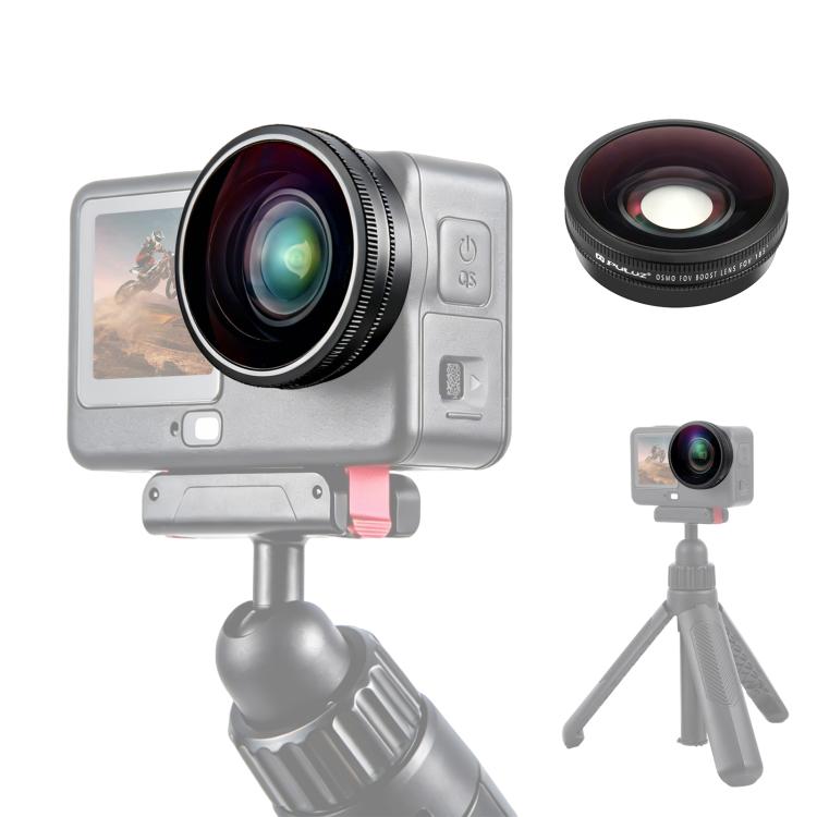 Lente gran angular PULUZ FOV Boost de 185 grados para DJI Osmo Action 6, For DJI Osmo Action 6