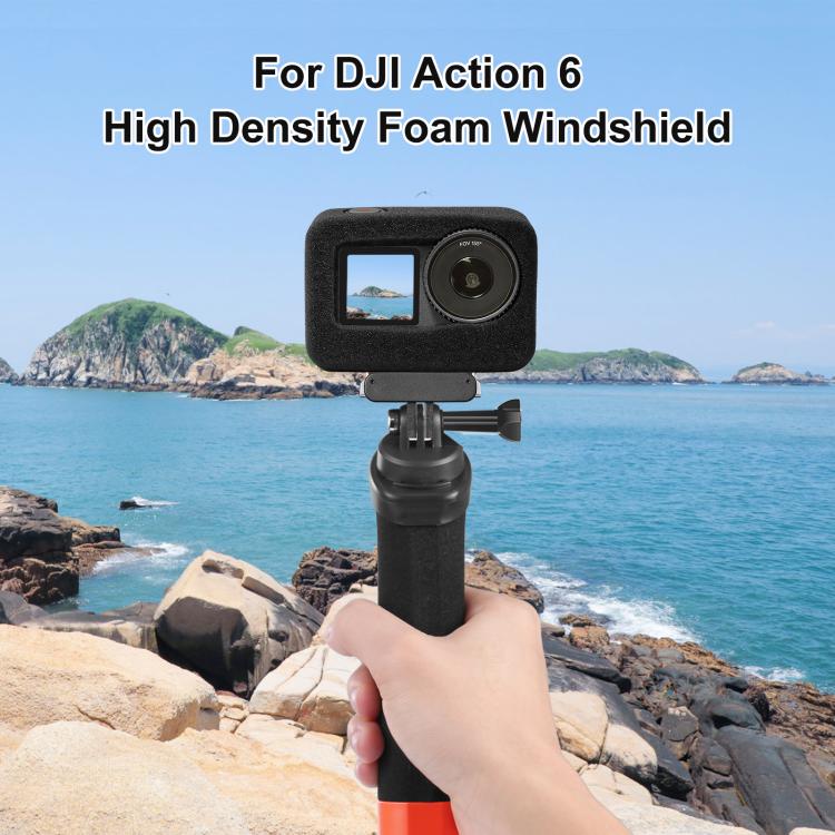 Parabrisas de espuma de alta densidad PULUZ para DJI Osmo Action 6, For DJI Osmo Action 6