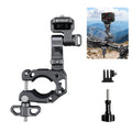 Soporte de aleación de aluminio para manillar de motocicletas y bicicletas con estabilizador de 3 vías profesional PULUZ para cámaras panorámicas y de acción., Handlebar Aluminium Alloy Mount