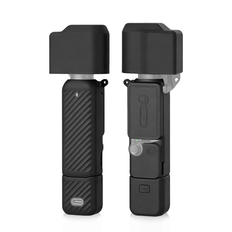 Funda de silicona TPU 4 en 1 para cuerpo, lente, mango y pantalla de PULUZ para DJI OSMO Pocket 4