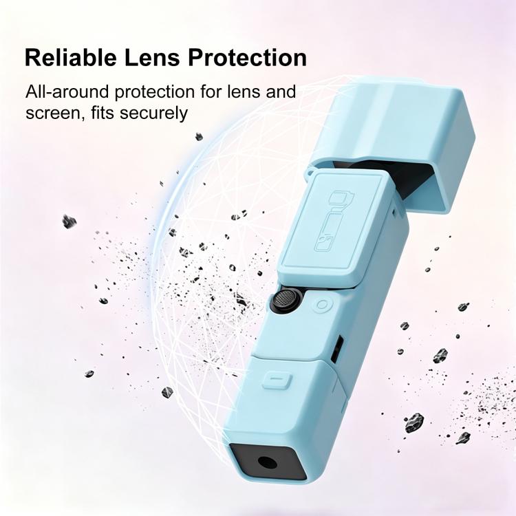 Funda de silicona TPU 4 en 1 para cuerpo, lente, mango y pantalla de PULUZ para DJI OSMO Pocket 4