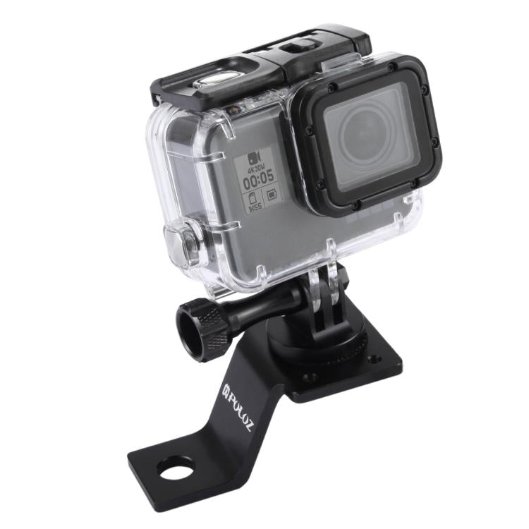Soporte fijo para motocicleta de aleación de aluminio PULUZ con adaptador de trípode y tornillo para GoPro Hero11 Black / HERO10 Black /9 Black /8 Black /7/6/5/5 Session /4 Session /4/3+ /3/2/1, DJIOsmo Action y otras cámaras de acción                 ...