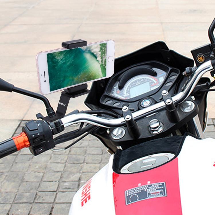 Soporte fijo para motocicleta de aleación de aluminio PULUZ con adaptador de trípode y tornillo para GoPro Hero11 Black / HERO10 Black /9 Black /8 Black /7/6/5/5 Session /4 Session /4/3+ /3/2/1, DJIOsmo Action y otras cámaras de acción                 ...