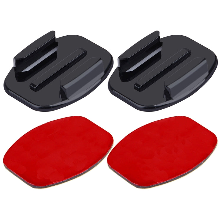 PULUZ 2 soportes de superficie plana + 2 pegatinas adhesivas de montaje para cámaras de deportes de acción PULUZ Soporte de abrazadera flexible para GoPro Hero11 Negro / HERO10 Negro /9 Negro /8 Negro /7/6/5/5 Sesión /4 Sesión /4/3+ /3/2/1, DJI Osmo Ac...