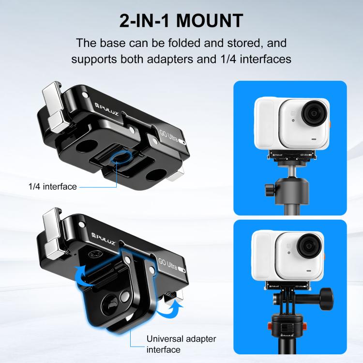 Soporte de base magnética de liberación rápida PULUZ para Insta360 GO Ultra, For Insta360 GO Ultra Zinc Alloy