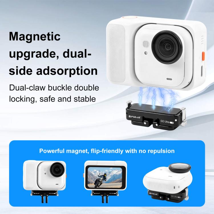 Soporte de base magnética de liberación rápida PULUZ para Insta360 GO Ultra, For Insta360 GO Ultra Zinc Alloy