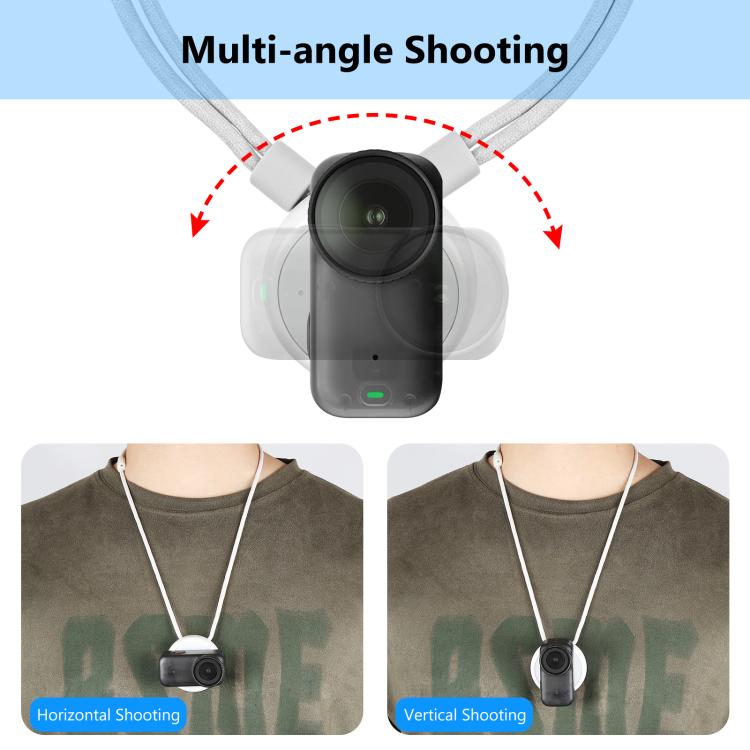 Correa de cuello de liberación rápida con soporte magnético para colgante PULUZ para DJI Osmo Nano / Insta360 Go 3 / GO 3S, For DJI Osmo Nano / Insta360 Go 3 / GO 3S