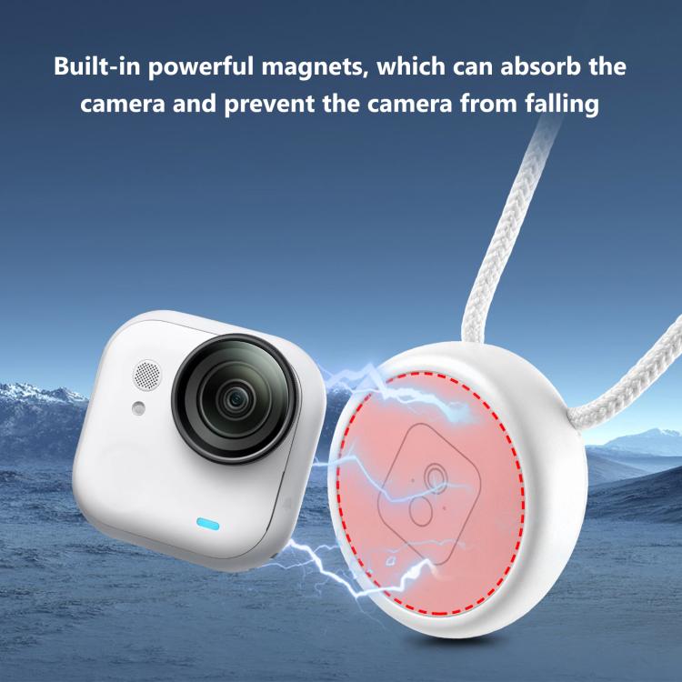 Para Insta360 Go 3 Ultra PULUZ Soporte magnético para colgante mejorado Correa de cuello de liberación rápida, For Insta360 GO Ultra