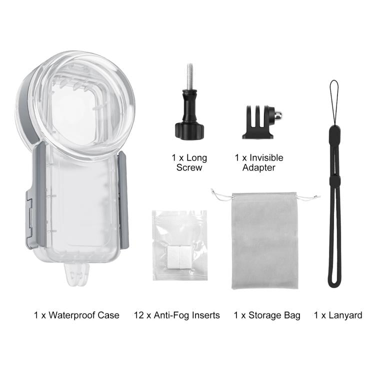 Estuche de buceo sellado e impermeable PULUZ de 50 m para Insta360 X5, edición juvenil, Waterproof Diving Case, Youth Edition