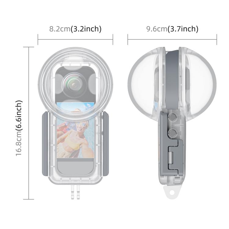 Estuche de buceo sellado e impermeable PULUZ de 50 m para Insta360 X5, edición juvenil, Waterproof Diving Case, Youth Edition