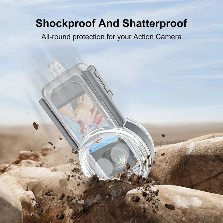 Estuche de buceo sellado e impermeable PULUZ de 50 m para Insta360 X5, edición juvenil, Waterproof Diving Case, Youth Edition