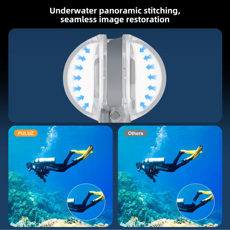 Estuche de buceo sellado e impermeable PULUZ de 50 m para Insta360 X5, edición juvenil, Waterproof Diving Case, Youth Edition