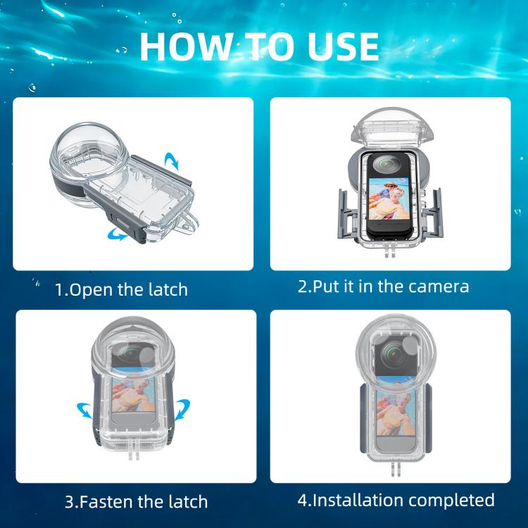 Estuche de buceo sellado e impermeable PULUZ de 50 m para Insta360 X5, edición juvenil, Waterproof Diving Case, Youth Edition