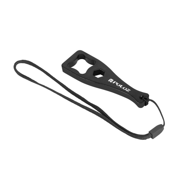 Llave inglesa con tornillo de mariposa de plástico PULUZ con cordón para GoPro Hero11 Black / HERO10 Black / HERO9 Black / HERO8 Black / HERO7 /6/5/5 Session /4 Session /4/3+ /3/2/1, Xiaoyi y otras cámaras de acción, Wrench (PVC Material) Black