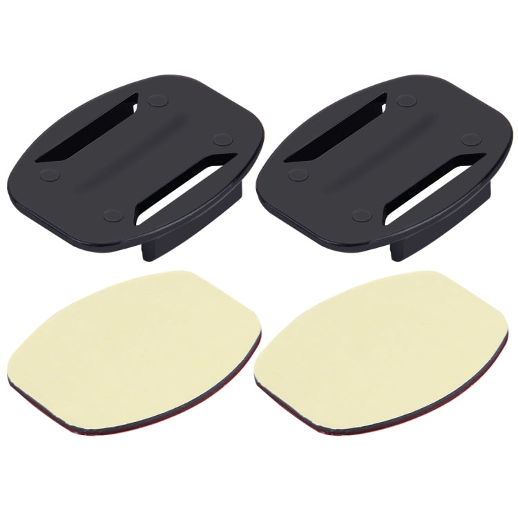 PULUZ 2 soportes de superficie plana + 2 pegatinas adhesivas de montaje para cámaras de deportes de acción PULUZ Soporte de abrazadera flexible para GoPro Hero11 Negro / HERO10 Negro /9 Negro /8 Negro /7/6/5/5 Sesión /4 Sesión /4/3+ /3/2/1, DJI Osmo Ac...