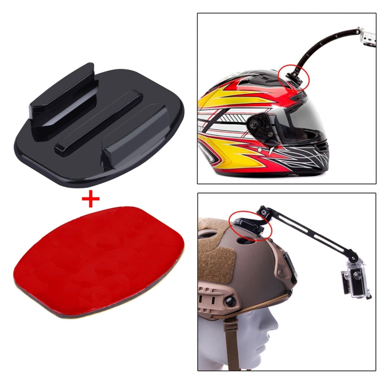 PULUZ 2 soportes de superficie plana + 2 pegatinas adhesivas de montaje para cámaras de deportes de acción PULUZ Soporte de abrazadera flexible para GoPro Hero11 Negro / HERO10 Negro /9 Negro /8 Negro /7/6/5/5 Sesión /4 Sesión /4/3+ /3/2/1, DJI Osmo Ac...