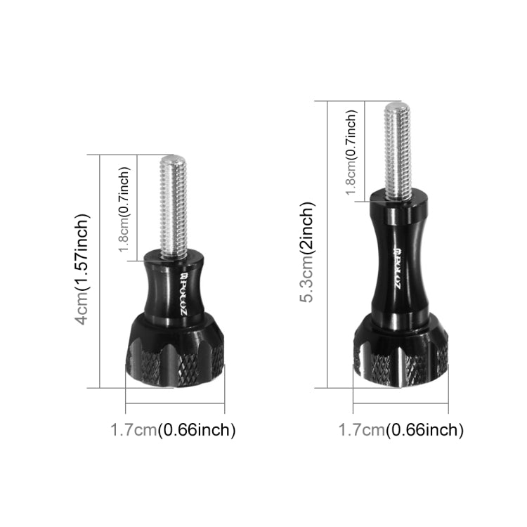 Juego de tornillos y tuercas de perno inoxidable con perilla de pulgar de aluminio CNC PULUZ para GoPro Hero11 Black / HERO10 Black / HERO9 Black / HERO8 Black /7/6/5/5 Session /4 Session /4/3+ /3/2/1, DJI Osmo Action, Xiaoyi y otras cámaras de acción ...