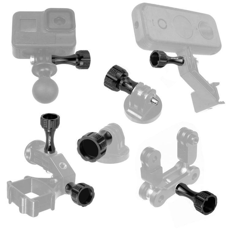 Juego de tornillos y tuercas de perno inoxidable con perilla de pulgar de aluminio CNC PULUZ para GoPro Hero11 Black / HERO10 Black / HERO9 Black / HERO8 Black /7/6/5/5 Session /4 Session /4/3+ /3/2/1, DJI Osmo Action, Xiaoyi y otras cámaras de acción ...