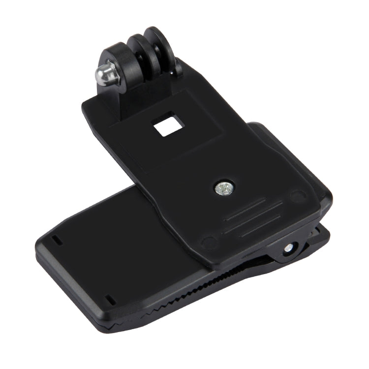 PULUZ Mochila giratoria de 360 grados Hat Rec-mounts Montaje de abrazadera de liberación rápida para GoPro Hero11 Black / HERO10 Black /9 Black /8 Black /7/6/5/5 Session /4 Session /4/3+ /3/2/1,DJI Osmo Action y otras cámaras de acción, Hat Rec-mount
