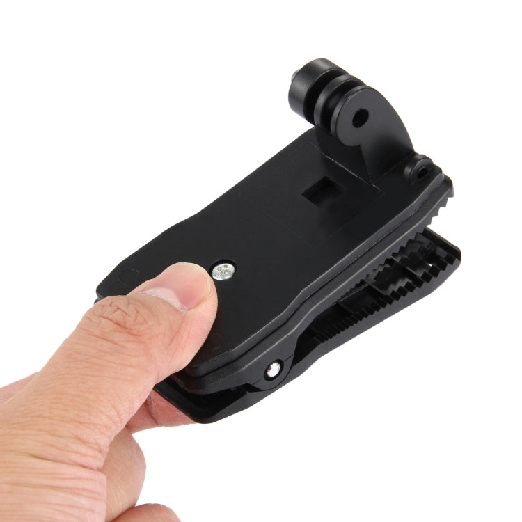 PULUZ Mochila giratoria de 360 grados Hat Rec-mounts Montaje de abrazadera de liberación rápida para GoPro Hero11 Black / HERO10 Black /9 Black /8 Black /7/6/5/5 Session /4 Session /4/3+ /3/2/1,DJI Osmo Action y otras cámaras de acción, Hat Rec-mount