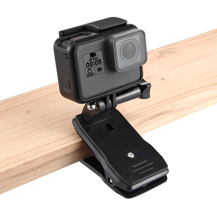 PULUZ Mochila giratoria de 360 grados Hat Rec-mounts Montaje de abrazadera de liberación rápida para GoPro Hero11 Black / HERO10 Black /9 Black /8 Black /7/6/5/5 Session /4 Session /4/3+ /3/2/1,DJI Osmo Action y otras cámaras de acción, Hat Rec-mount