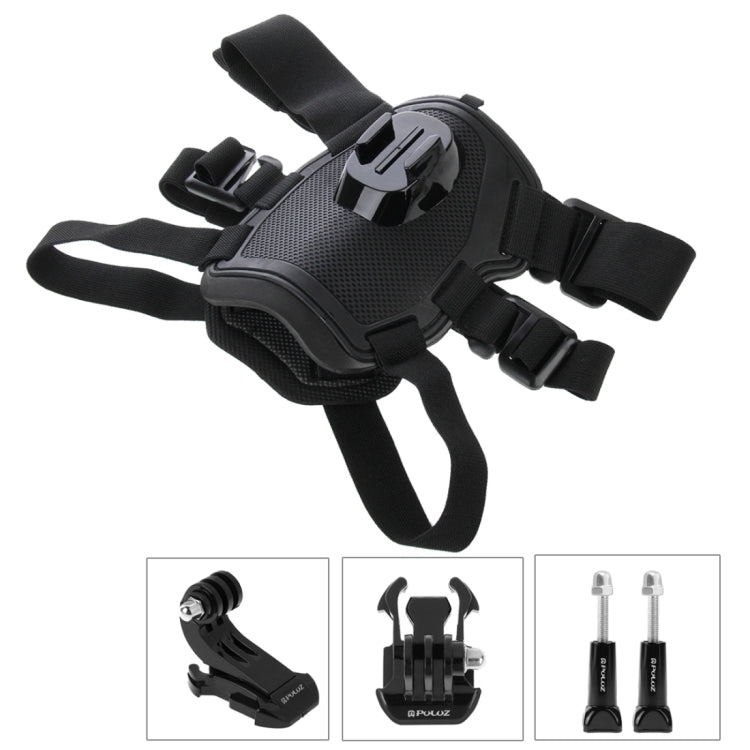 PULUZ Hound Dog Fetch Harness Soporte ajustable para correa de pecho para GoPro Hero11 Black / HERO10 Black / HERO9 Black / HERO8 Black / HERO7 /6/5/5 Session /4 Session /4/3+ /3/2/1, Insta360 ONE R,DJI Osmo Action y otras cámaras de acción            ...