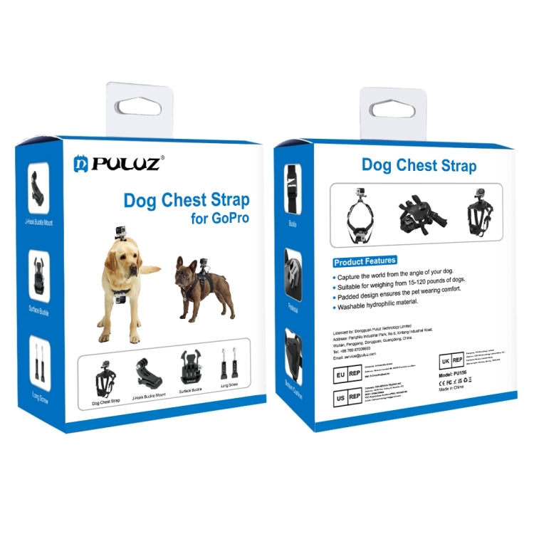 PULUZ Hound Dog Fetch Harness Soporte ajustable para correa de pecho para GoPro Hero11 Black / HERO10 Black / HERO9 Black / HERO8 Black / HERO7 /6/5/5 Session /4 Session /4/3+ /3/2/1, Insta360 ONE R,DJI Osmo Action y otras cámaras de acción            ...