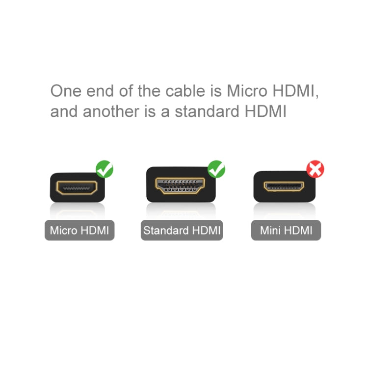 Cable PULUZ Video de 19 pines HDMI a Micro HDMI para GoPro Hero11 Black / HERO10 Black / HERO9 Black /8 Black /7/6/5/4/3+ /3, Sony, LG, Panasonic, Canon, Nikon, Smartphones y cámaras,Longitud: 1,5 m, HDMI Cable for Gopro