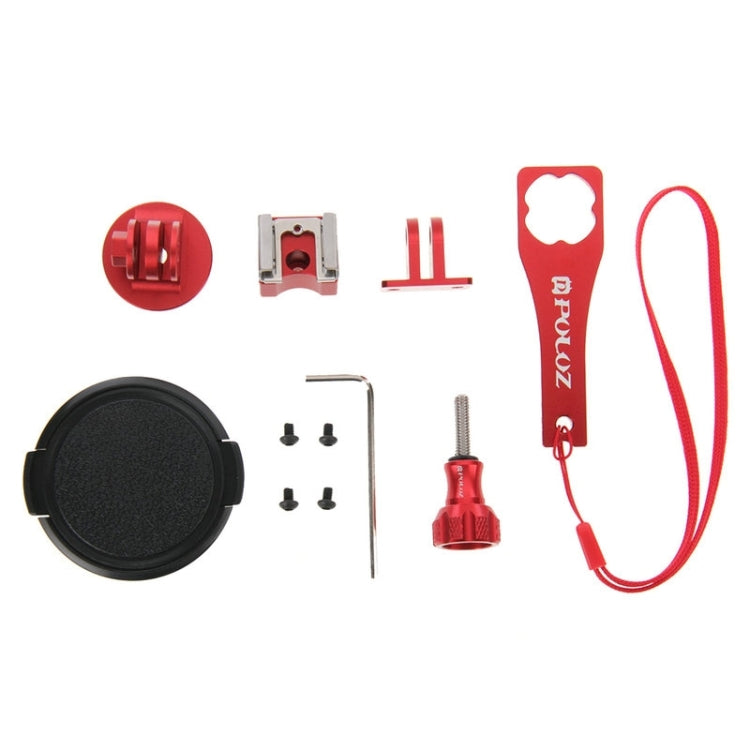 Carcasa PULUZ Kit de jaula protectora de aleación de aluminio CNC con llave de metal, tapa de lente, tornillo y adaptador de trípode para GoPro HERO5 Session /HERO4 Session /HERO Session, For HERO5 Session UK Stock, For HERO5 Session US Stock          ...