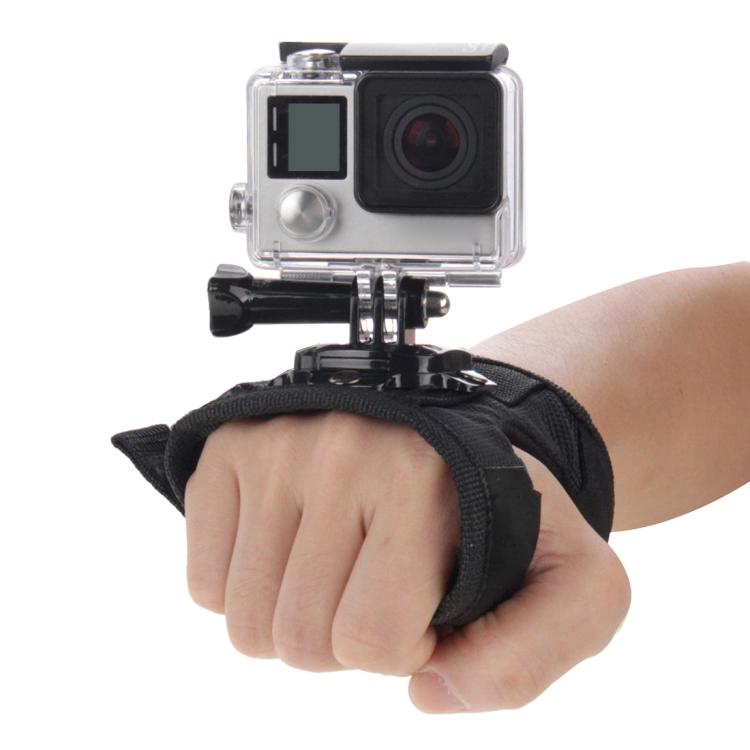 PULUZ Banda de montaje con correa de palma estilo guante con rotación de 360 grados para GoPro Hero11 Black / HERO10 Black / HERO9 Black / HERO8 Black / HERO7 /6/5/5 Session /4 Session /4/3+ /3/2/1, Insta360 ONE R, DJI Osmo Action y otras cámaras de ...