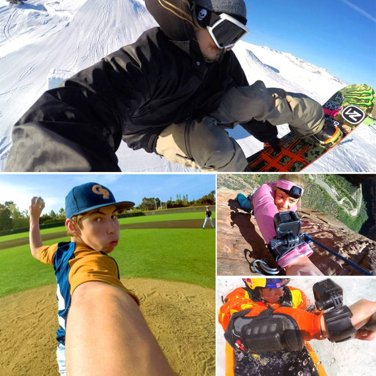 PULUZ Banda de montaje con correa de palma estilo guante con rotación de 360 grados para GoPro Hero11 Black / HERO10 Black / HERO9 Black / HERO8 Black / HERO7 /6/5/5 Session /4 Session /4/3+ /3/2/1, Insta360 ONE R, DJI Osmo Action y otras cámaras de ...