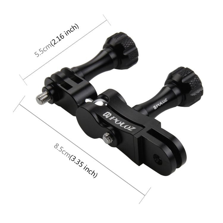 Soporte de rótula de aluminio CNC PULUZ con 2 tornillos largos para GoPro Hero11 Black / HERO10 Black /9 Black /8 Black /7/6/5/5 Session /4 Session /4/3+ /3/2/1, DJI Osmo Actiony otras cámaras de acción, CN Stock, Ball Joint Mount (US)