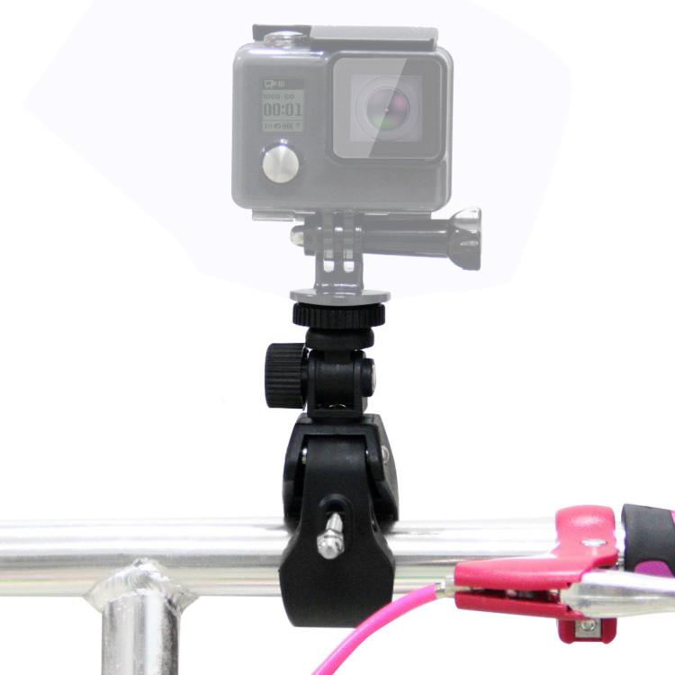 PULUZ Soporte para manillar de bicicleta de motocicleta con soporte para trípode y tornillo para GoPro Hero11 Black / HERO10 Black /9 Black /8 Black /7/6/5/5 Session /4 Session /4/3+ /3/2/1, DJI Osmo Actiony otras cámaras de acción, Lengthened Mount