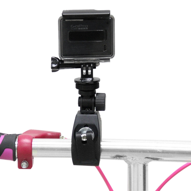 PULUZ Soporte para manillar de bicicleta de motocicleta con soporte para trípode y tornillo para GoPro Hero11 Black / HERO10 Black /9 Black /8 Black /7/6/5/5 Session /4 Session /4/3+ /3/2/1, DJI Osmo Actiony otras cámaras de acción, Lengthened Mount