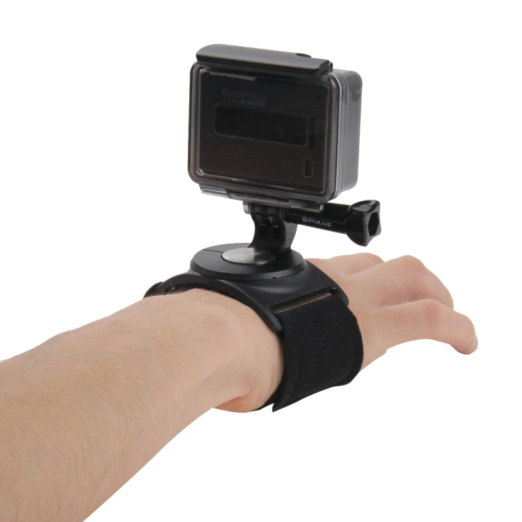 PULUZ 3 en 1 Correas para manos, muñecas, brazos y piernas Soporte de rotación de 360 grados para GoPro Hero11 Black / HERO10 Black / HERO9 Black / HERO8 Black / HERO7 /6/5/5 Session /4 Session /4/3+ /3/2/1, Insta360 ONE R, DJI Osmo Action y otras cá...