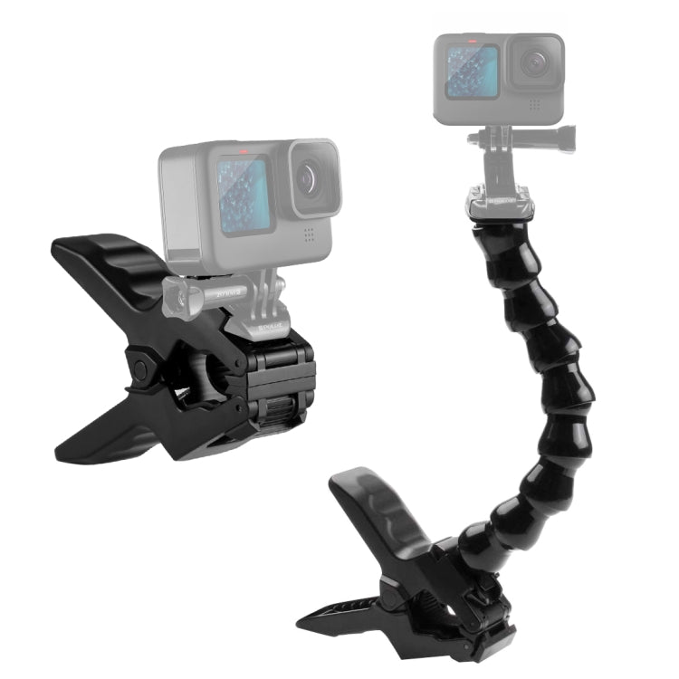PULUZ Action Sports Cameras Jaws Flex Clamp Mount para GoPro Hero11 Black / HERO10 Black /9 Black /8 Black /7/6/5/5 Session /4 Session /4/3+ /3/2/1, DJI Osmo Action y otrosCámaras de acción, Jaws Mount, Jaws Mount(AE)