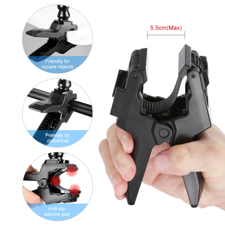 PULUZ Action Sports Cameras Jaws Flex Clamp Mount para GoPro Hero11 Black / HERO10 Black /9 Black /8 Black /7/6/5/5 Session /4 Session /4/3+ /3/2/1, DJI Osmo Action y otrosCámaras de acción, Jaws Mount, Jaws Mount(AE)
