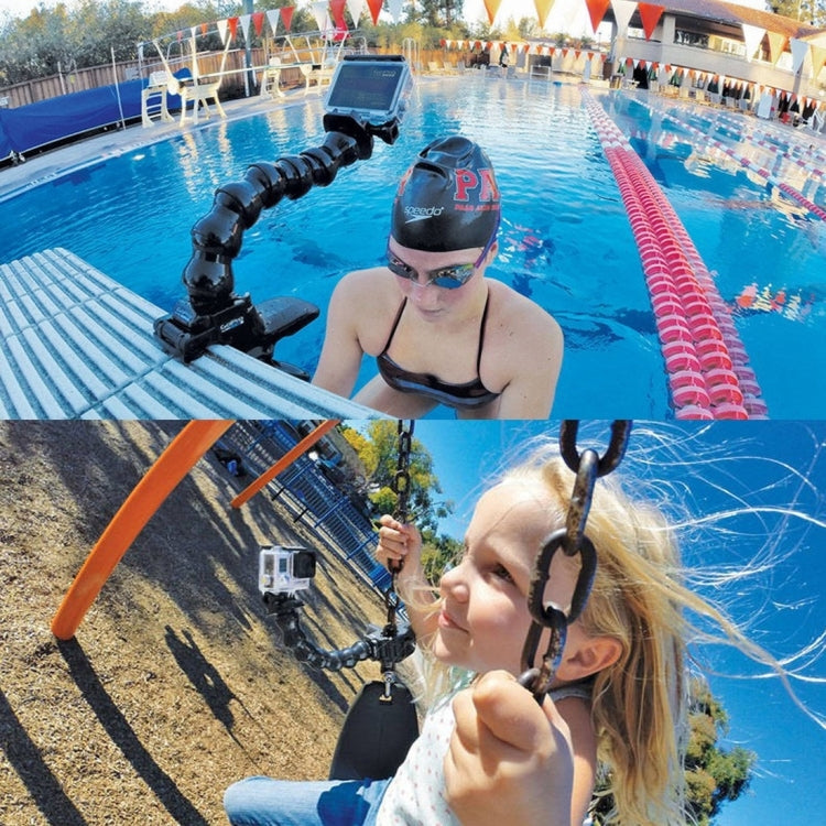 PULUZ Action Sports Cameras Jaws Flex Clamp Mount para GoPro Hero11 Black / HERO10 Black /9 Black /8 Black /7/6/5/5 Session /4 Session /4/3+ /3/2/1, DJI Osmo Action y otrosCámaras de acción, Jaws Mount, Jaws Mount(AE)