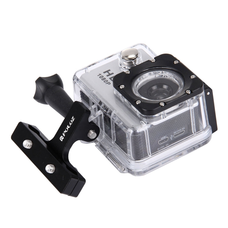 Soporte de cojín para asiento de bicicleta de aleación de aluminio PULUZ para GoPro Hero11 Black / HERO10 Black / HERO9 Black / HERO8 Black /7/6/5/5 Session /4 Session /4/3+ /3/2/1, DJI Osmo Action, Xiaoyiy otras cámaras de acción, Seat Mount