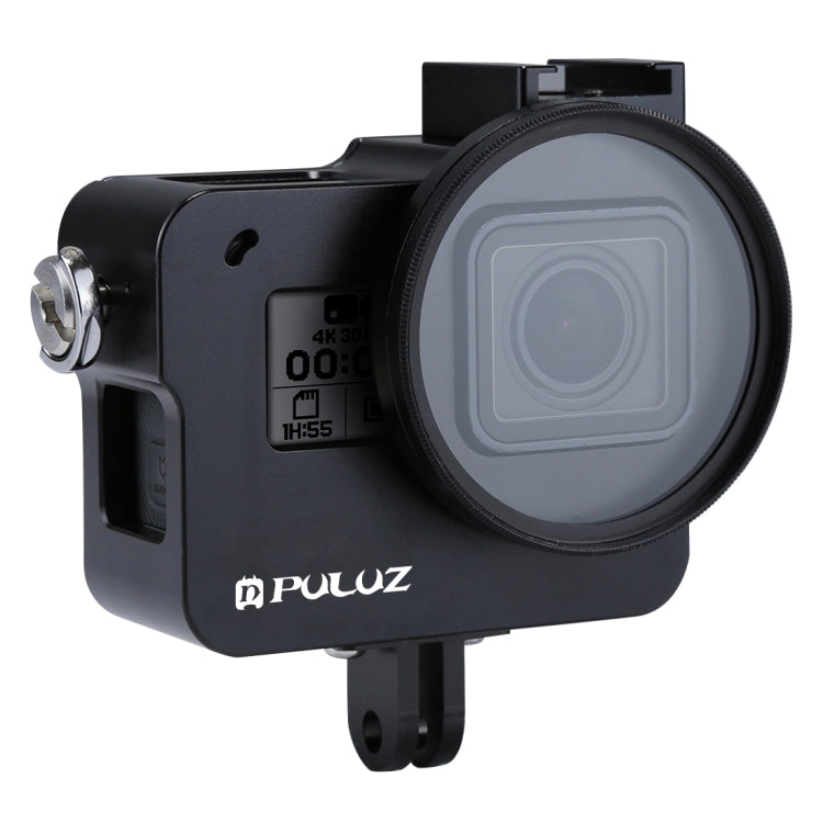 Carcasa PULUZ Jaula protectora de aleación de aluminio CNC con marco de seguro y lente UV de 52 mm para GoPro HERO (2018) /7 Negro /6/5, For HERO6 /5 Pull Frame UK Stock, For HERO6 /5 Pull Frame US Stock, For HERO6 /5 Pull Frame AE Stock               ...