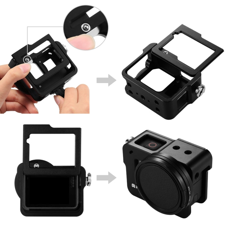 Carcasa PULUZ Jaula protectora de aleación de aluminio CNC con marco de seguro y lente UV de 52 mm para GoPro HERO (2018) /7 Negro /6/5, For HERO6 /5 Pull Frame UK Stock, For HERO6 /5 Pull Frame US Stock, For HERO6 /5 Pull Frame AE Stock               ...