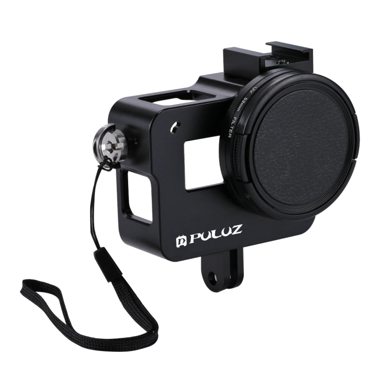 Carcasa PULUZ Jaula protectora de aleación de aluminio CNC con lente UV de 52 mm para GoPro HERO(2018) /7 Negro /6/5, For HERO6 /5 No Frame UK Stock, For HERO6 /5 No Frame US Stock, For HERO6 /5 No Frame AE Stock, For HERO6 /5 No Frame                 ...