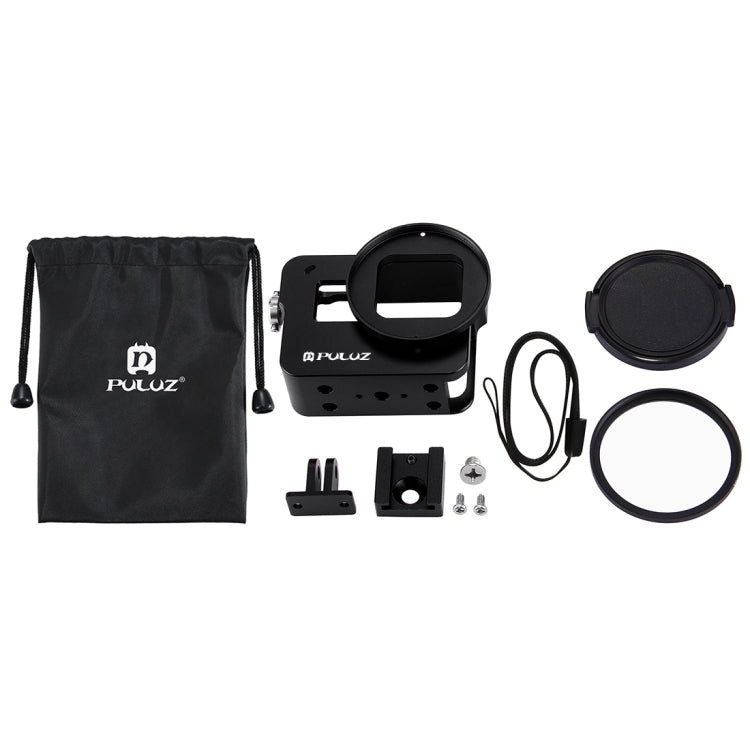Carcasa PULUZ Jaula protectora de aleación de aluminio CNC con lente UV de 52 mm para GoPro HERO(2018) /7 Negro /6/5, For HERO6 /5 No Frame UK Stock, For HERO6 /5 No Frame US Stock, For HERO6 /5 No Frame AE Stock, For HERO6 /5 No Frame                 ...