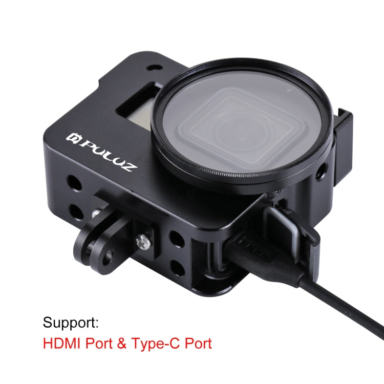 Carcasa PULUZ Jaula protectora de aleación de aluminio CNC con lente UV de 52 mm para GoPro HERO(2018) /7 Negro /6/5, For HERO6 /5 No Frame UK Stock, For HERO6 /5 No Frame US Stock, For HERO6 /5 No Frame AE Stock, For HERO6 /5 No Frame                 ...