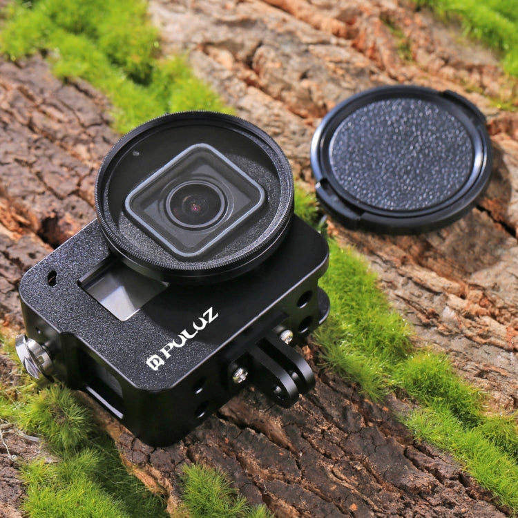 Carcasa PULUZ Jaula protectora de aleación de aluminio CNC con lente UV de 52 mm para GoPro HERO(2018) /7 Negro /6/5, For HERO6 /5 No Frame UK Stock, For HERO6 /5 No Frame US Stock, For HERO6 /5 No Frame AE Stock, For HERO6 /5 No Frame                 ...
