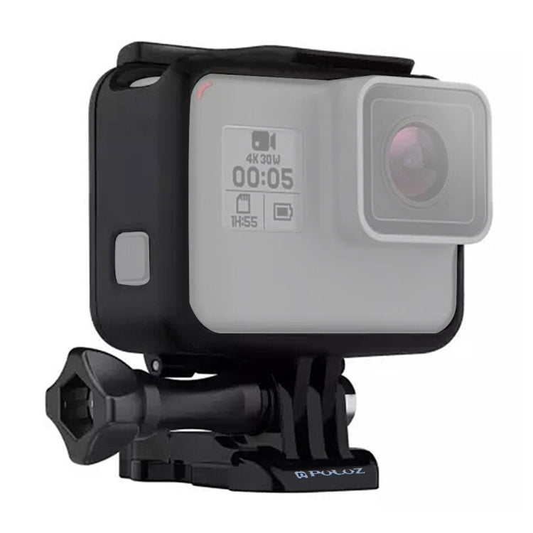 PULUZ Carcasa de plástico ABS Carcasa protectora con montaje en marco Jaula con pedestal y tornillo largo para GoPro HERO (2018) / 7 Negro / 6/5, For GoPro HERO6 /5, HERO6 /5(US)